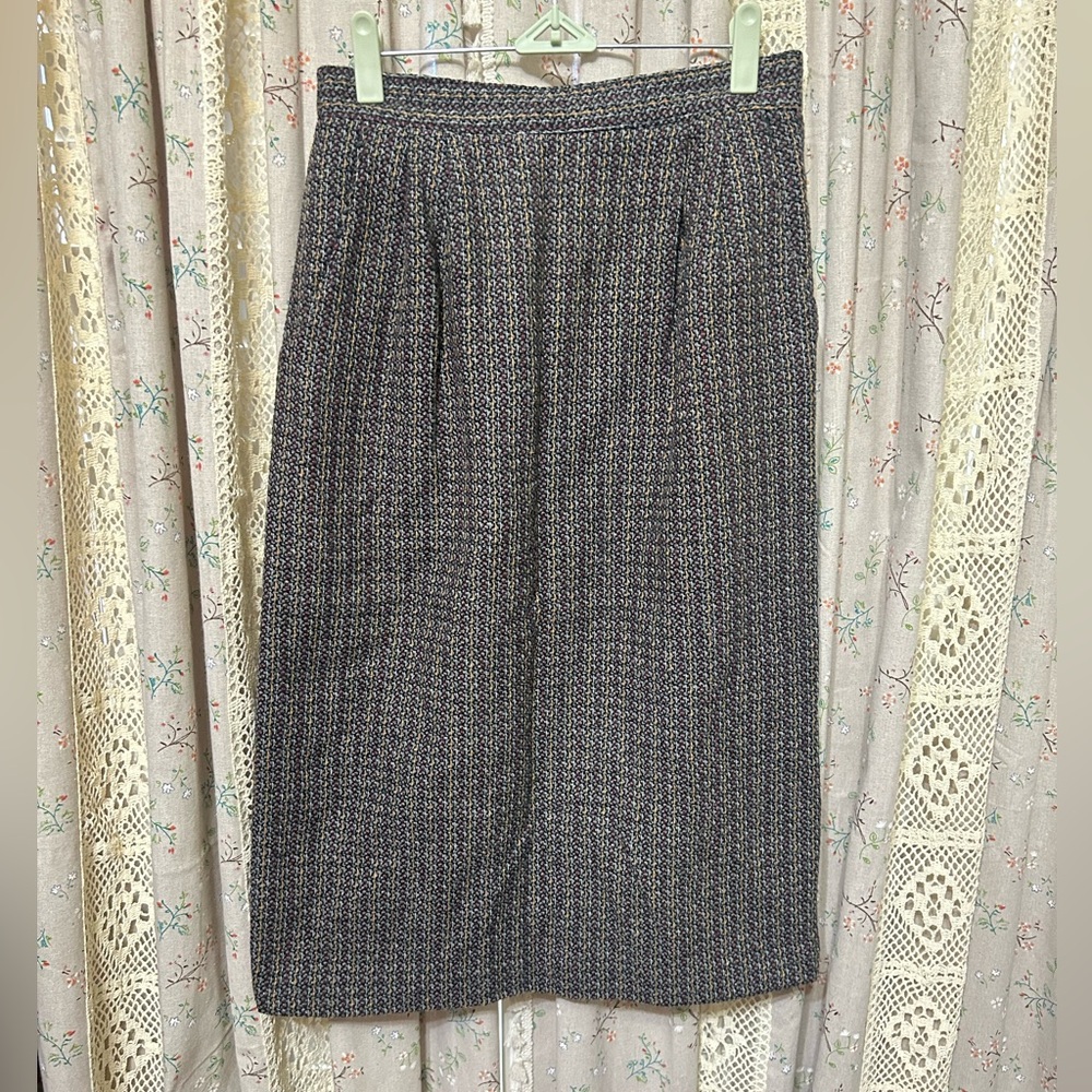 TOFFS Wool Blend Tweed‎ Pencil Skirt Size 10 USA